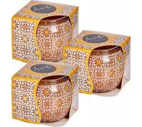TIENDA EURASIA - Pack 3 Velas Aromaticas, 7,6x6,5x7,6cm, Olor Suave y Agradable, Ambientador Casa
