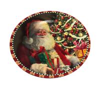 TIENDA EURASIA® Pack 4 Bajo Platos Decorativos de Navidad - Decoracion Navidad - Decoracion Casa Navidad - Adornos Navidad - Decoracion Mesa Santa Claus
