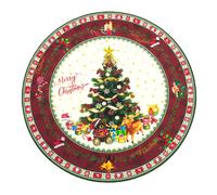 TIENDA EURASIA® Pack 4 Bajo Platos Decorativos de Navidad - Decoracion Navidad - Decoracion Casa Navidad - Adornos Navidad - Decoracion Mesa Árbol de Navidad