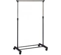 TIENDA EURASIA® Perchero de Pie con Ruedas Estructura Metalica Extensible 80x43x90-160cm