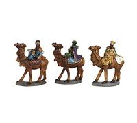 TIENDA EURASIA - Set de 3 Reyes Magos Figuras para Belén de Los Reyes Magos, Fabricados en Resina, Decora tu Nacimiento con las Clásicas Figuritas (Reyes a Camello)