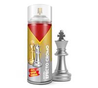 TIENDA EURASIA - Spray Pintura Efecto Cromo | Pintura Spray | Spray | Metalizado | Capacidad 150 ml | 5x17.5 cm (Plata)