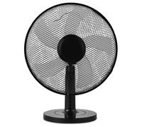 TIENDA EURASIA - Ventilador de Mesa | Ventilador de Sobremesa | Silecioso | 30 W de Potencia | 2 Velocidades | Aspas de Plástico | 2 Posciones Fijo/rotativo | Ø 28 x 35 cm Black 31 x 48 cm