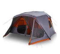 Tienda Familiar 10 Personas Impermeable Apertura Rápida Gris Vidaxl