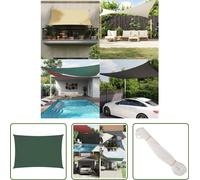 Tienda Living, toldo de protección solar, tejido Oxford, rectangular, 2,5 x 4,5 metros, color verde oscuro