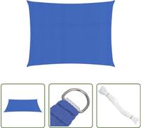 Tienda Living, toldo solar, 160 g/m², rectangular, azul, 4x5 metros, HDPE