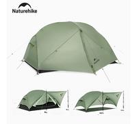 Tienda Naturehike Mongar UL para 1 y 2 personas, tienda de campaña ultraligera para exteriores, mochila de viaje, tienda de refugio impermeable 15D para senderismo Brown 1P