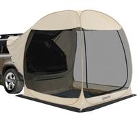 Tienda para coche SUV, tipo pop-up, para camping y actividades al aire libre. Carpa con estructura de malla, paredes de malla, sistema de sujeción. No es impermeable. Dimensiones: 7' x 7' x 7.2' (apro