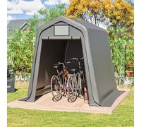 Tienda para guardar bicicletas - Gris - Poliéster impermeable - Amplio espacio de almacenamiento para el jardín - Cubierta exterior