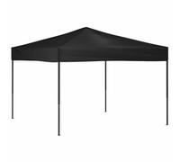 Tienda plegable negra 3x3 m para recepción al aire libre | Tela Oxford 210D, revestimiento plateado, marco acero,fácil almacenamiento, transporte fácil, uso al aire libre