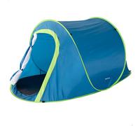 Tienda Pop-Up Aktive 2 Personas Doble Techo y Mosquiteras, 71x3x74 Cm, Azul