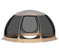 Tienda pop-up, protección solar portátil, diseño con mosquitera, color caqui