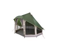 vidaXL Carpa Tipi con Techo Verde 404 x 370 x 270 cm tafetán, Jardín y Terraza, Solución Ideal para Camping, Tienda Tipi Espaciosa, Aventura al Aire Libre, Refugio Familiar