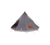 vidaXL Carpa Tipi con techo Familiar 560 x 560 x 300 cm tafetán Gris y naranja