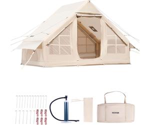 Tiendas inflables VEVOR para camping, de 3x2x2 metros, para 3-5 personas, fabricadas con tela Oxford 300D, aptas para todas las estaciones, con 2 puertas y 2 ventanas de mosquitera, e incluyen una bol