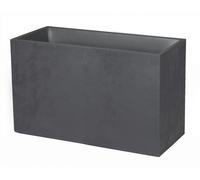 EDA Muret Basalt 116 L - Decoración de imitación de hormigón (Doble Pared, 99,5 x 39,5 x 60 cm), Color Gris Antracita