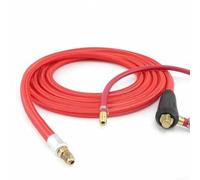 TIG - Cables de soldadura refrigerados por aire, linternas integradas flexibles de 10 pies con conectores rápidos de 8 mm para WP9/WP17 Series 2-150A gas argón
