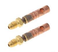 TIG Collet Bodies WP-9 WP-17 Kit adaptador de gas y corriente - Conectores rápidos de latón para cabezal de soplete de soldadura refrigerado por aire con rosca 3/8-24UNF