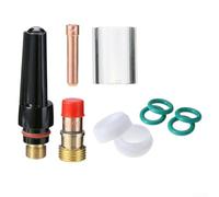 TIG Kit de antorcha de soldadura WP17 WP18 WP26 Accesorios con cuerpo de boquilla de lente de gas, boquilla de alúmina, tazas de cerámica, junta de tapa trasera para antorcha refrigerada por aire