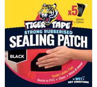 Tiger Tape® Parches de sellado - Paquete de 5 | Fijación de fugas impermeable de goma gruesa. Sella instantáneamente el agua, el aire y la humedad para crear una unión hermética súper fuerte y