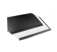 TIHONORI Hoja de plástico Mate Negra PP de 500 mm x 500 mm, Grosor 0,3 mm-5 mm, Hoja rígida de PVC para Manualidades, maquetas y Uso Industrial, 1 Pieza,0.8mm