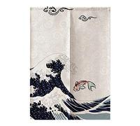 Tiiyee Cortina De Estilo Japonés, Japonesa Entrada Divisor Japonés Air Curtain Large Media PoliéSter para El Hogar Dormitorio Paneles Ventana DiseñO ParticióN MultifuncióN Sala Estar Cocina Tienda
