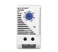Tiiyee Interruptor de Termostato Mecánico, Ajustable 0-60 ℃ Controlador Temperatura Normalmente Eléctrico Compacto para Filtro Calentador Ventilador Equipo Refrigeración Otro Dispositivo Señal KTS011