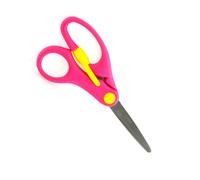 Tijera Aprendizaje SPRING (14 cm) Especial para Niños con Asas Asimétricas y Muelle que reduce un 60% menos esfuerzo, ambidiestra, puntas redondeadas de seguridad, Acero Inoxidable, por SDI by Office 