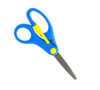 Tijera Aprendizaje SPRING (14 cm) Especial para Niños con Asas Asimétricas y Muelle que reduce un 60% menos esfuerzo, ambidiestra, puntas redondeadas de seguridad, Acero Inoxidable, por SDI by Office 
