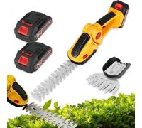Tijera Cortacésped y Arreglasetos 2 en 1, Corta Setos Jardin Electrico Bateria Cortacetos Electrico 24V con 2 Cuchillas, Tijeras Arreglaseto Ancho de Corte 60 mm, 132mm, Herramienta para Jardín
