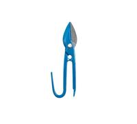 Tijera de hojalatero 200 mm con mango ergonómico, cuchillas afiladas, ideal para cortar metal y trabajos de chapistería.