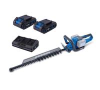 Tijera de podar eléctrica Scheppach BC-HT720-X | Longitud de corte de 650 mm | 20V IXES | Motor sin escobillas | Incluye accesorios y 2 baterías de 2Ah + cargador doble de 2,4A