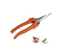 Tijera de Podar para la Vendimia - Modelo 1261B - Hoja Recta - Corte Bypass para Trabajos de Precisión - Mango Ergonómico de Fibra - Herramienta para la Recolección - Tijera a 1 Mano - Altuna