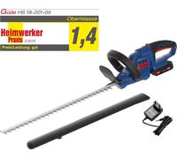 Tijera de seto eléctrica inalámbrica Güde HS 18-201-05, 18V, sistema de baterías E³. Incluye batería de 2,0Ah y cargador. Número de artículo: 58596