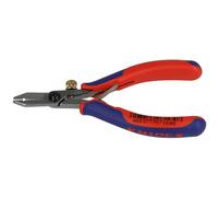 KNIPEX Tijera pelacables para electrónica con mangos multicomponente 140 mm, 11 82 130