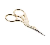 Tijeras Cigüeña Dorada para Bordar, 3.7 pulgadas de acero inoxidable Stork bordado herramientas de costura Crane Shape Shears punto de cruz tijeras(Golden)
