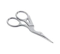 Tijeras Cigüeña Dorada para Bordar, 3.7 pulgadas de acero inoxidable Stork bordado herramientas de costura Crane Shape Shears punto de cruz tijeras(Silver)