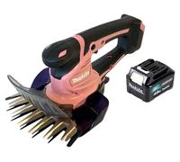 Tijeras cortacésped a batería Makita UM 600 DMP, 12 V, máx. 160 mm, rosa + 1 batería de 4,0 Ah —sin cargador—