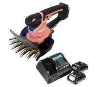Tijeras cortacésped a batería Makita UM 600 DSA2P, 12 V, máx. 160 mm, rosa + 2 baterías de 2,0 Ah + cargador