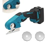 Tijeras de batería universales, compatibles con Makita 18V, cortador de rollos para tela, con bloqueo de seguridad y 2 cuchillas, profundidad de corte de 6 mm, tijeras eléctricas inalámbricas, corte