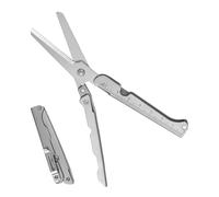 Tijeras de bolsillo | Herramienta plegable ligera, portátil y multifuncional, tijeras plegables con regla de medida, integradas para camping, senderismo, viajes, jardinería, excursiones, oficina
