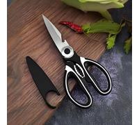Tijeras de cocina con funda protectora de acero inoxidable duradera para alimentos, pollo, aves de corral, pescado, pizza, hierbas