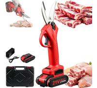 Tijeras de cocina eléctricas de alta resistencia | Con sistema de seguridad Dual-lock, for Corte de Pollo, Aves, Aves, Carne de Presa, Cangrejo y Mariscos