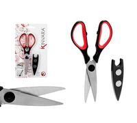 Tijeras de Cocina Multiusos, 21 cm, Acero Inoxidable, Mango Suave, con Imanes para Nevera, para Carne y Pescado