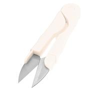 Tijeras de Coser en U, Tijeras de Coser de Hilo de Acero Inoxidable, Mini Tijeras de Hilo portátil con Tapa para Coser en el hogar(Blanco)