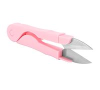 Tijeras de Coser en U, Tijeras de Coser de Hilo de Acero Inoxidable, Mini Tijeras de Hilo portátil con Tapa para Coser en el hogar(Rosado)
