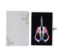 Tijeras de costura y bordado, tijeras portátiles vintage para manualidades DIY y corte de hilo de tejer, tijeras de precisión de acero inoxidable con punta micro y diseño