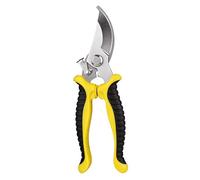 Tijeras de jardín, tijeras para plantas, hoja de acero inoxidable, mango antideslizante, diámetro de corte 15 mm, para cortar ramas y flores, longitud total 19 cm