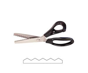 Tijeras de podar con Zigzag, de Acero Inoxidable, Tijeras para confección, tapicería, Tijeras de Entrelazado, Tijeras de Costura de Cuero, Tela, Herramienta de Corte de Papel Serrated 7mm