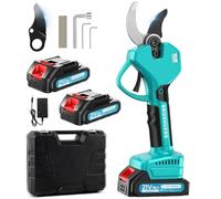 Tijeras de Podar Electricas,50mm Tijeras de Podar Bateria para Makita con 2 Baterías 2000mAh, Pantalla LCD, 900W Motor Sin Escobillas Silencioso,Profesional Tijera de Podar para Ramas,Arbustos,Troncos